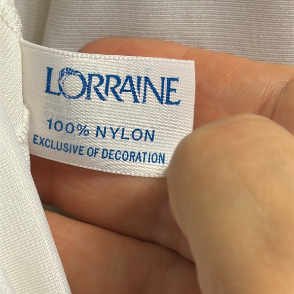 Vintage Lorraine Nylon Full length White Slip w/adjustable straps -42 Tall - Picture 8 of 10